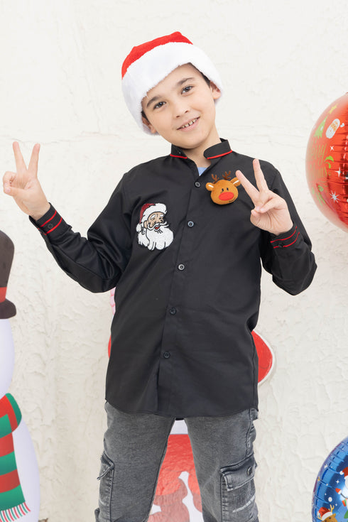 SANTA BLACK SHIRT